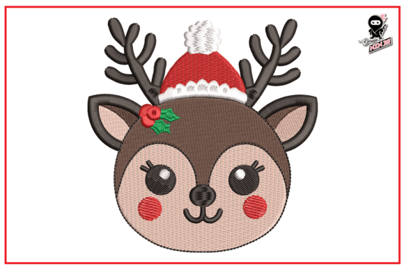 Baby Christmas Reindeer Embroidery