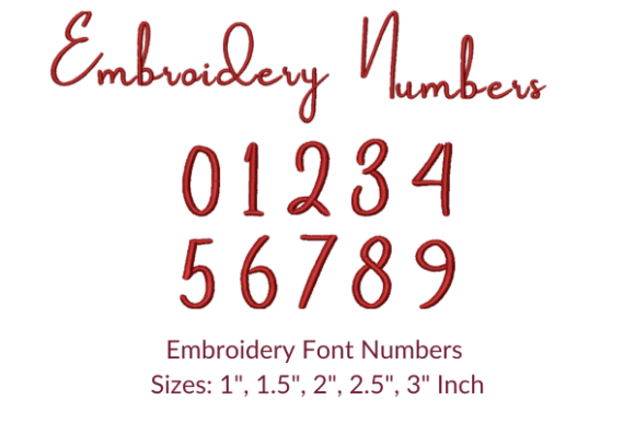 Billigant Number Embroidery Design