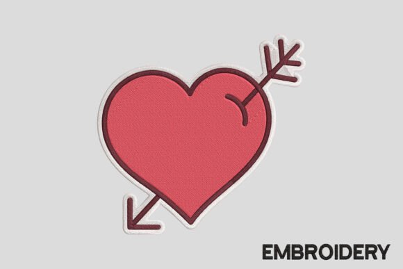 Heart Valentine Embroidery Design