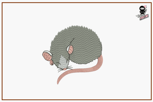 Rat Embroidery Design
