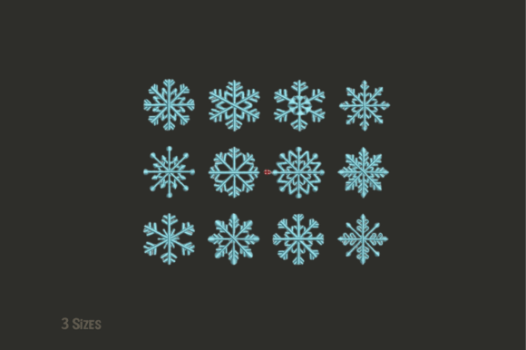 Snowflakes Mahcine Embroidery Design Set